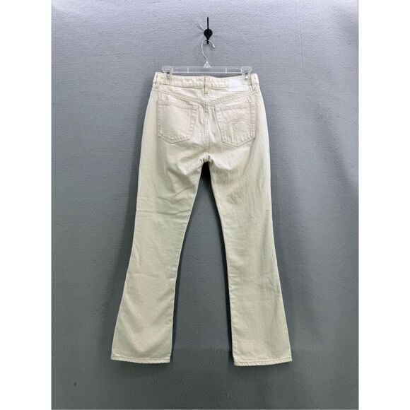 R13 Women’s Kick Fit Flare Jeans in Kent Ecru Cream Size 25 - Picture 4 of 15